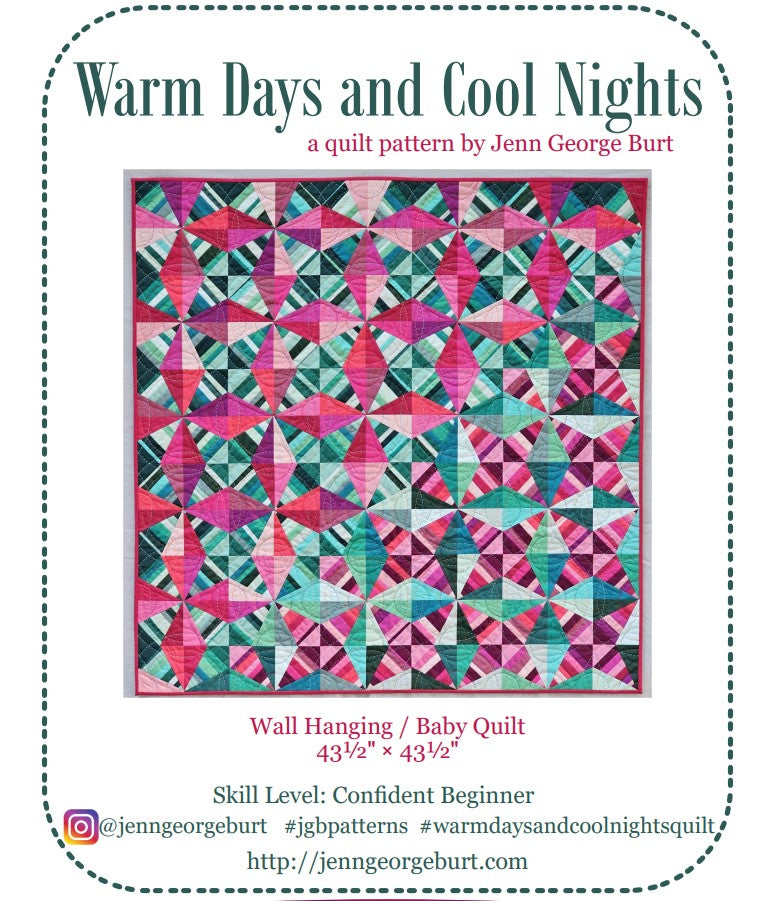 Warm Days and Cool Nights - a PDF quilt pattern