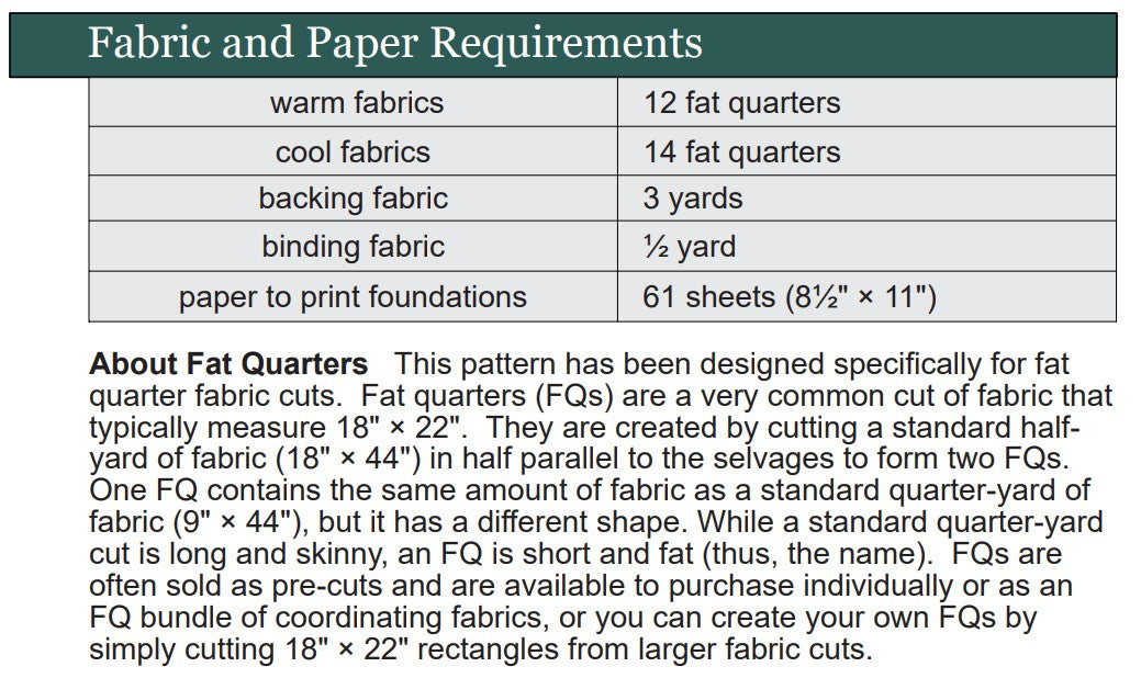 Warm Days and Cool Nights - a PDF quilt pattern
