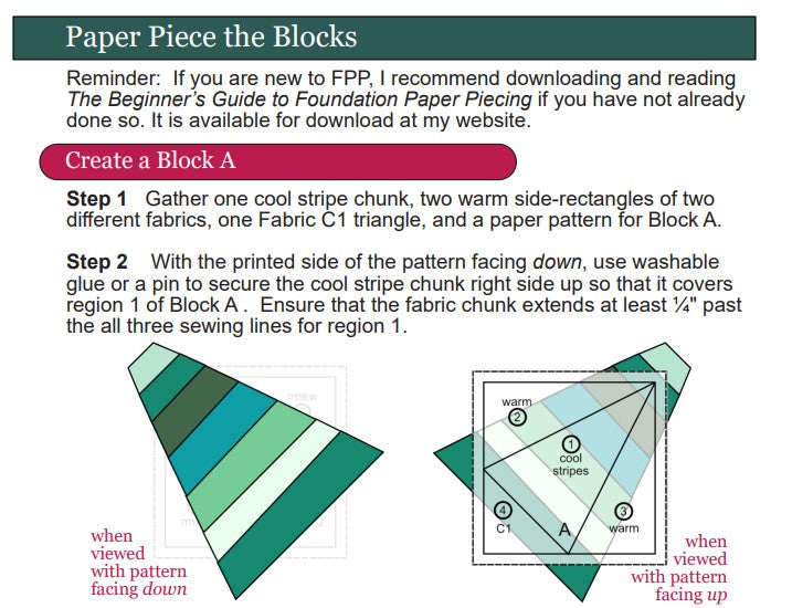 Warm Days and Cool Nights - a PDF quilt pattern