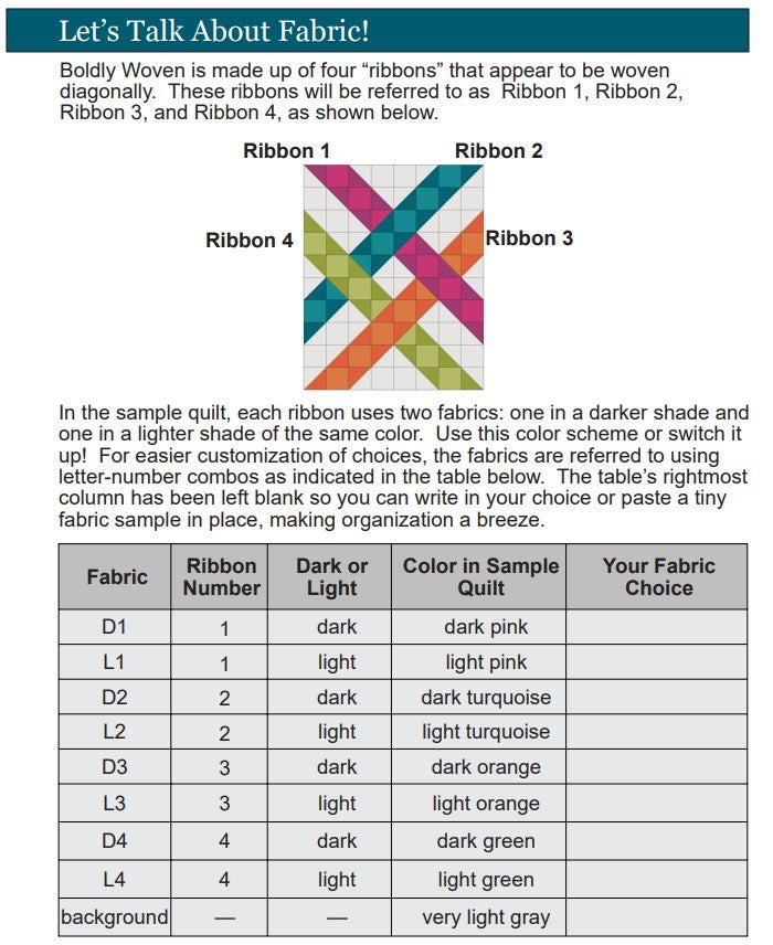 Boldly Woven - a PDF quilt pattern